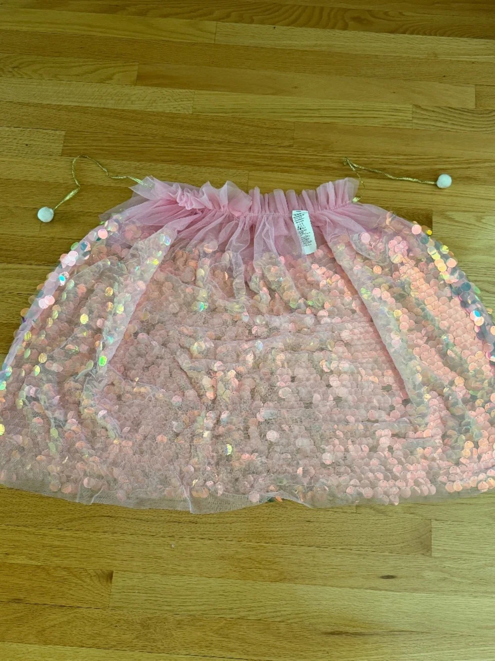Girls Princess Cape Pink Iridescent Sequins